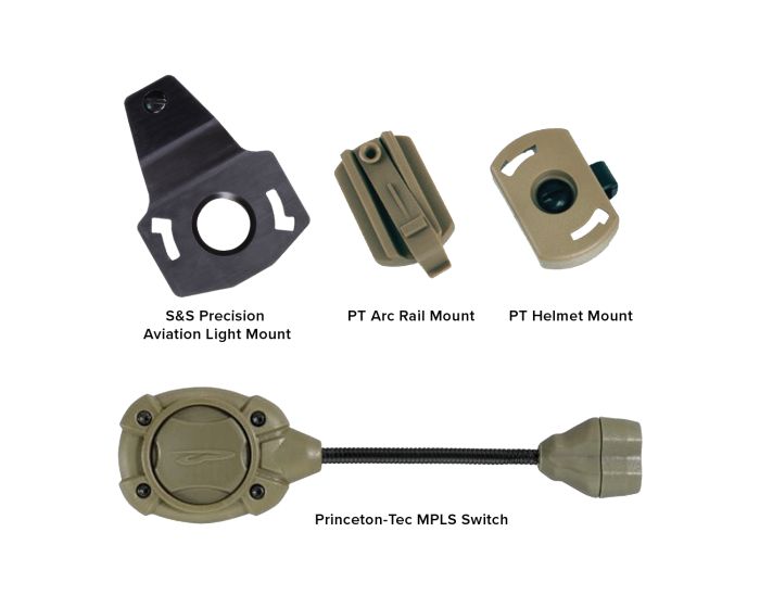 アクセサリー DAD ILUMINATION SYSTEM Aviator Helmet Task Light Mount Kit